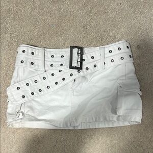 Princess Polly White Skirt with Belt Detail